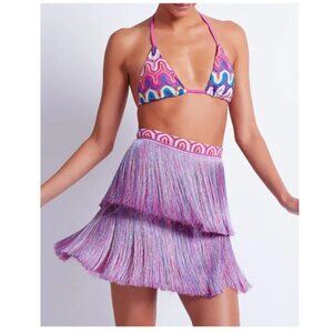 PatBO Fringe Mini Skirt Sz 4 $550